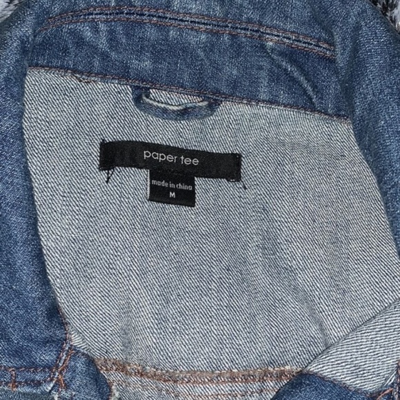 Pattern Sleeve Jean Jacket - Picture 5 of 6